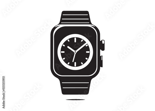 Smartwatch silhouette vector, Smartwatch Icon