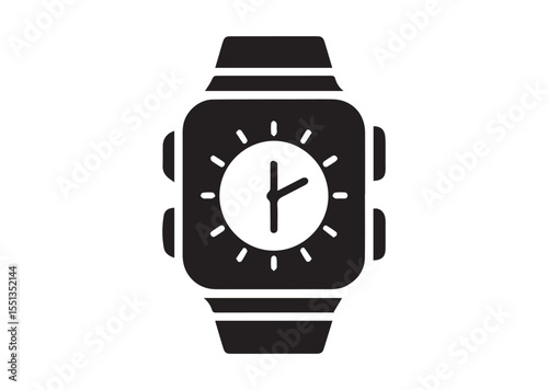 Smartwatch silhouette vector, Smartwatch Icon