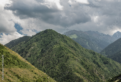 mountain landscape with clouds