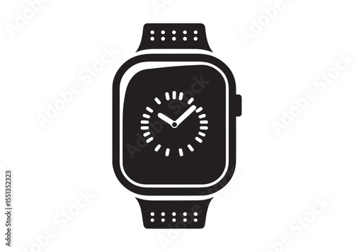 Smartwatch silhouette vector, Smartwatch Icon