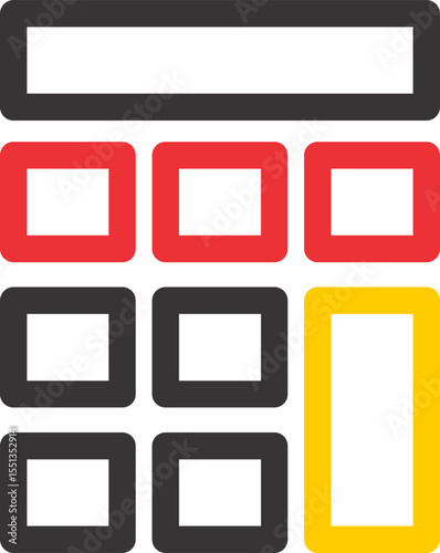 colourful business icon transparent vector 