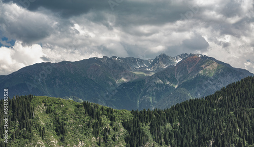 mountain landscape with clouds