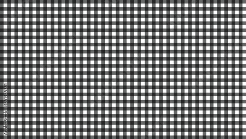 Pattern for black and grey checkered tablecloth, seamless .Gingham seamless pattern. Black and white vichy background texture. Checked tweed plaid repeating wallpaper