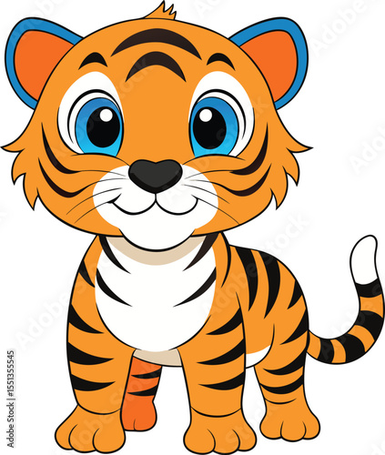 Cute Tiger Cub Cartoon