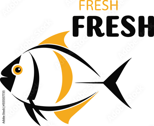 Fresh fish logo illustration featuring a stylish aquatic design perfect for seafood restaurants and fish market branding