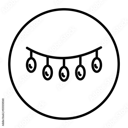 Christmas Lights Vector Icons