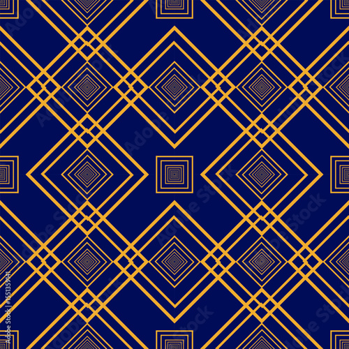 Geometric Ethnic pattern, Native thai tribal fabric, wallpaper,  tile, carpet, vector, illustration design, on navy blue background. 
