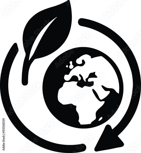 vector illustration of a green planet