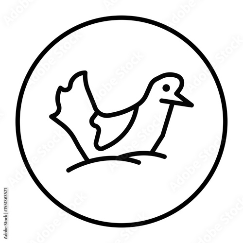 Easter Hen Vector Icons