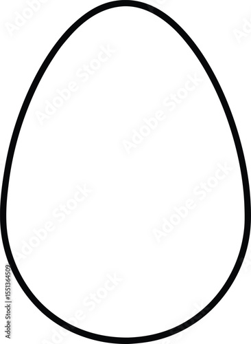 boiled egg icon line art vector illustration on transparent background