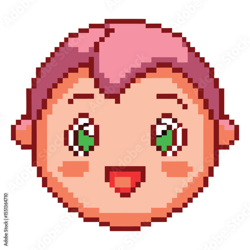 Pixel blushing face
