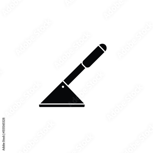 Black Silhouette Woodworking Push Stick Vector Icon 1