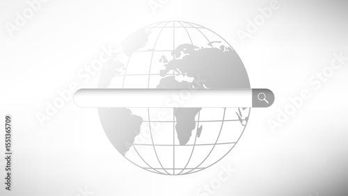 Global search bar wireframe on digital interface