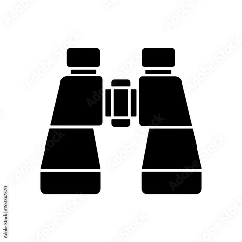 Binoculars icon filled style representing military scouting and observation
