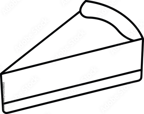 cheesecake slice icon line art vector illustration on transparent background
