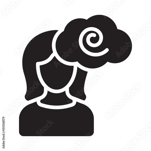 Mental disturbance Vector Icon which can easily modify or edit