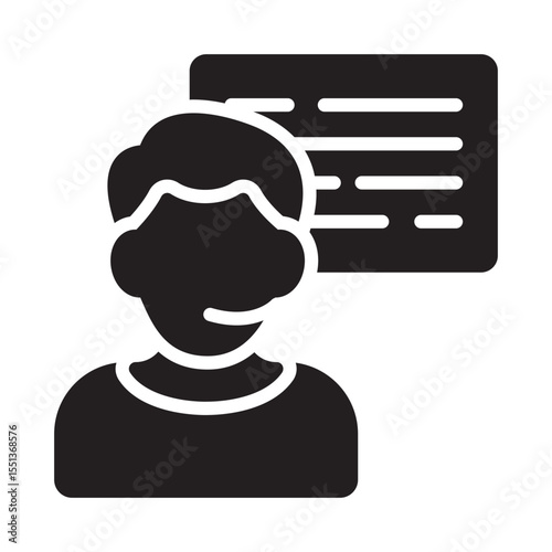 Commentator Vector Icon which can easily modify or edit