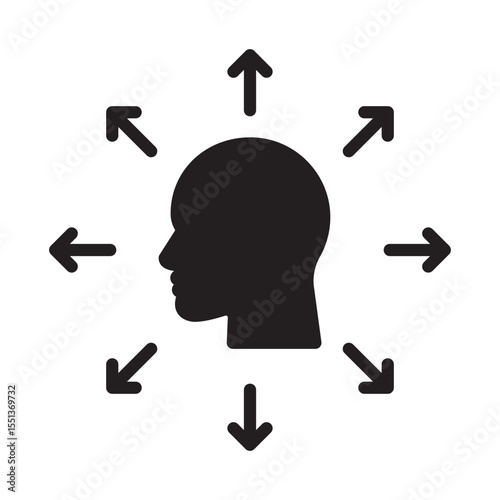 Brainstorming Vector Icon which can easily modify or edit