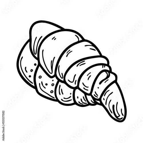 vector illustration of croissant