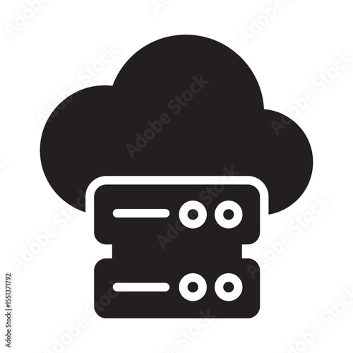 Cloud computing Vector Icon which can easily modify or edit