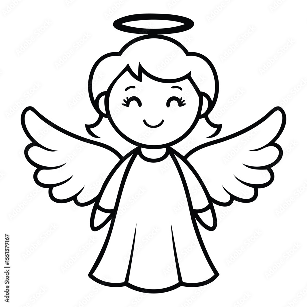 Fototapeta premium Angel Silhouette Illustration Design