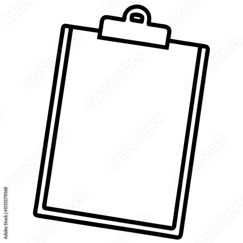 clipboard with blank paper