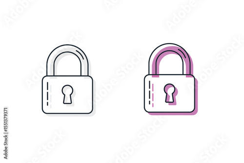  Padlock Icon with Transparent Background