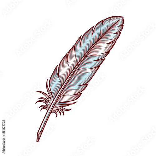 Elegant Handwriting with a Vintage Feather Quill Pen on Old Paper