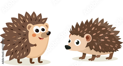Cute Cartoon Hedgehog – Hedgehog Illustration for children, Cartoon style, Vector