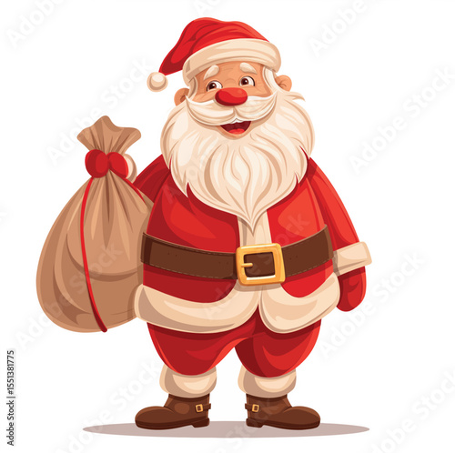 Santa Claus illustration, Merry Christmas
