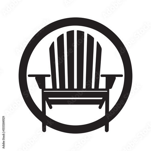Beach Chair and Umbrella Silhouette, Vacation Spot