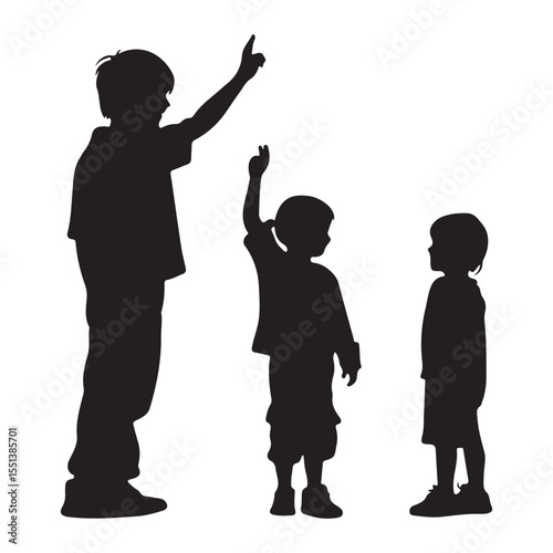 Children giving high five, playful joy
