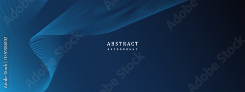 Futuristic technology background. Blue line wave light screen abstract illustration. Eps10