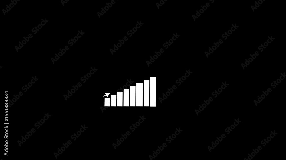Abstrack business graph animation .
Animated business graph chart with upward trend on grid line background