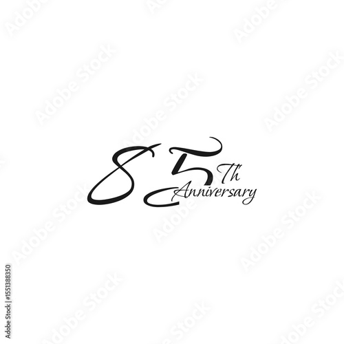 anniversary logo design, 85th anniversary, symbol, icon, party, logo design for 85th anniversary, vector, success, illustration, birthday, symbol, background, year, congratulations, greeting, invitati