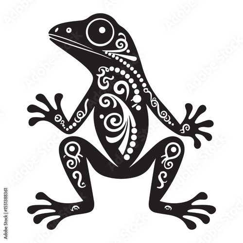 Gecko ornamental feet silhouette