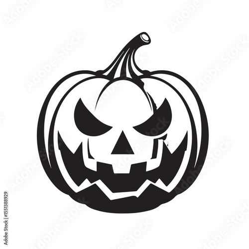 Halloween pumpkin banner silhouette