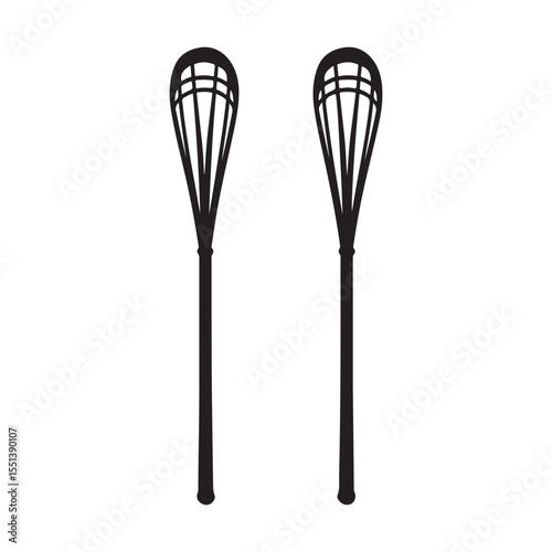 Lacrosse sticks crossed silhouette