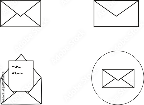 Email and Envelope Icon – Communication Symbol