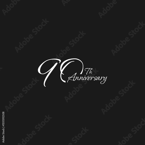 anniversary logo design, 90th anniversary, symbol, icon, party, logo design for 90th anniversary, vector, success, illustration, birthday, symbol, background, year, congratulations, greeting, invitati