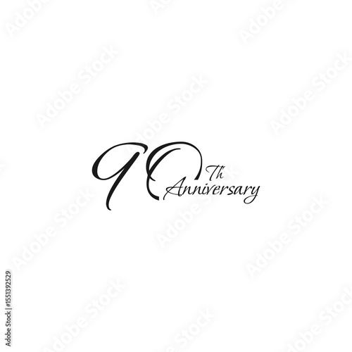 anniversary logo design, 90th anniversary, symbol, icon, party, logo design for 90th anniversary, vector, success, illustration, birthday, symbol, background, year, congratulations, greeting, invitati