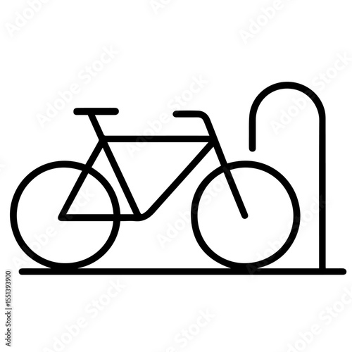 bicycle parking icon line icon on white background vector
Vector icon urbanism on white background