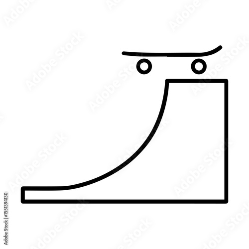 skate park line icon on white background vector
Vector icon urbanism on white background