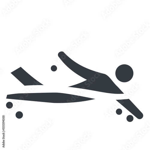 swimming silhouette vector icon