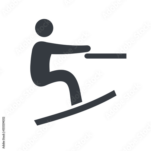 wakeboarding silhouette vector icon