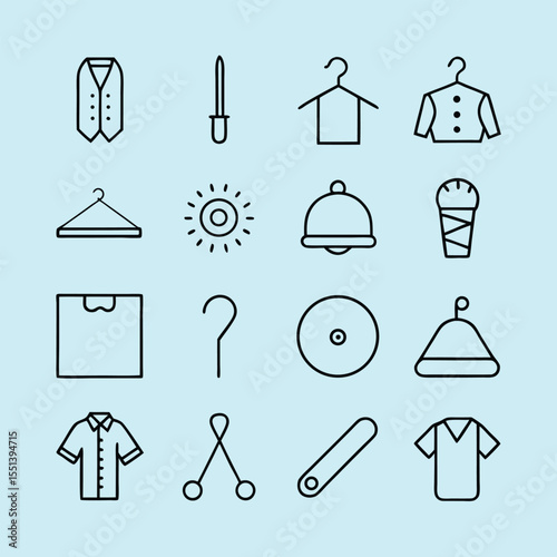 social governance line icons vector set.