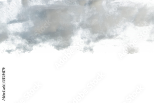 panoramic shot captures a hazy, overcast sky above a dark, silhouetted landscape.  The sky shows subtle variations in cloud density and a hint of muted color. The bottom of the image is a solid