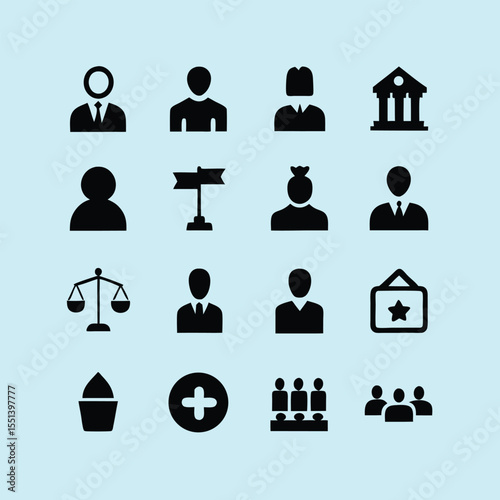 social governance line icons vector set.