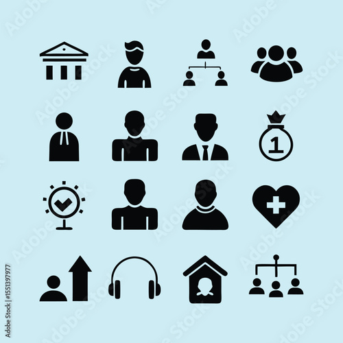 social governance line icons vector set.