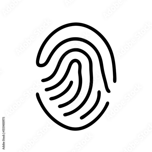 fingerprint-scanner icon in minimalistic style 
